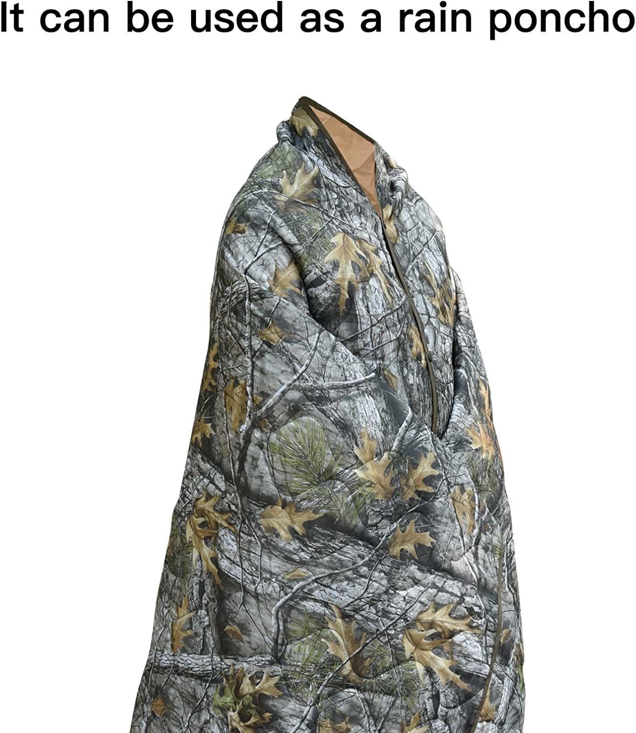 Kylebooker Camo Woobie Blanket Waterproof Poncho Liner for Outdoor Camping; Hiking; Hunting; Survival; Backpacking; Picnicking Doba